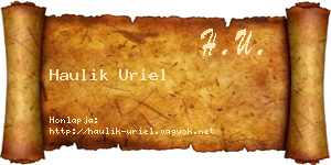 Haulik Uriel névjegykártya